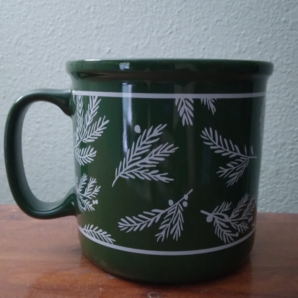 Green pine design hallmark mug